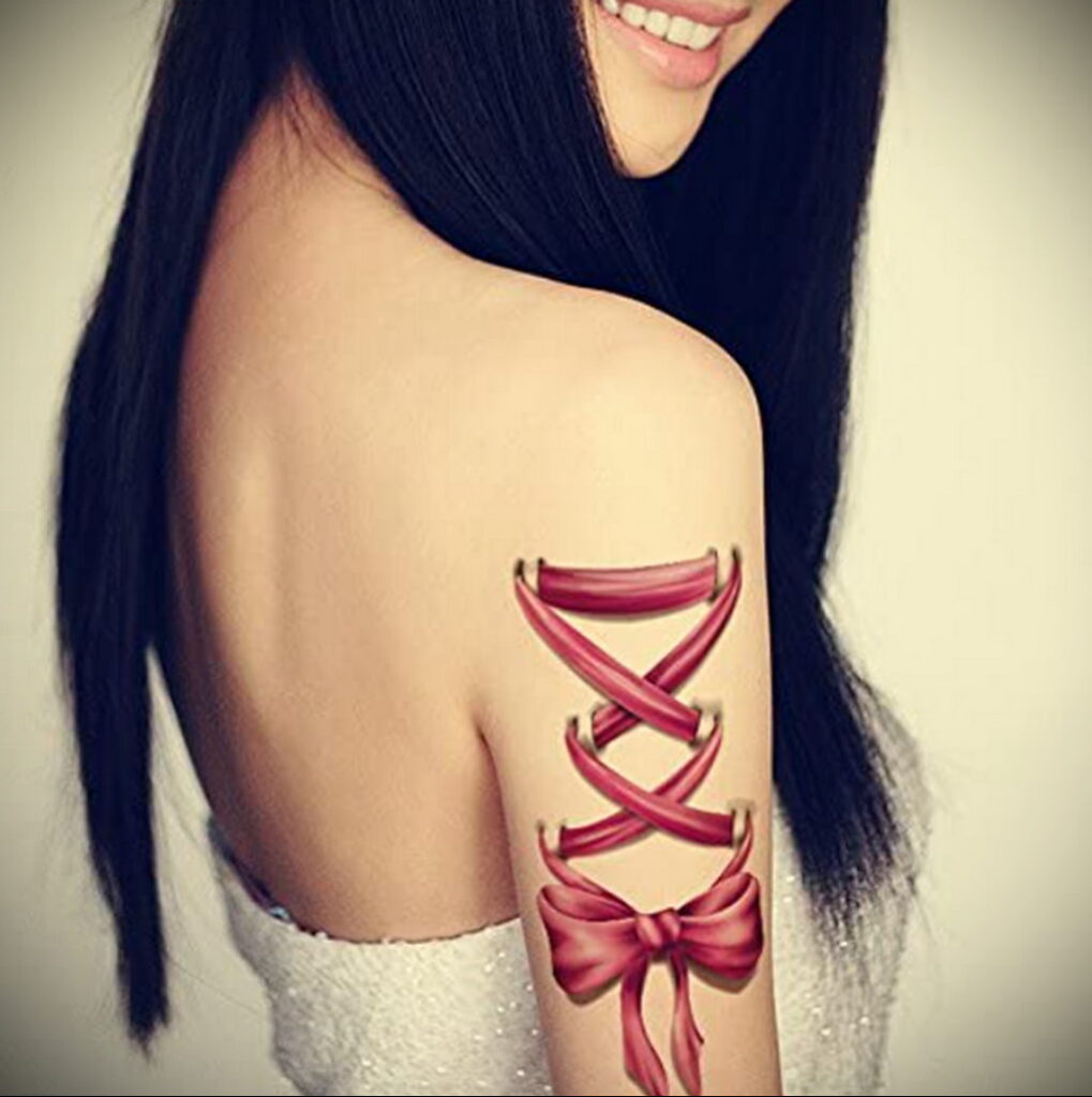 Photo of pink ribbon tattoo 06/20/2021 №202 - tattoo pink ribbon -