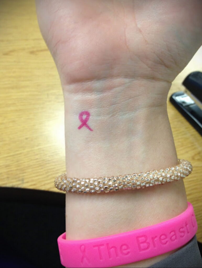 Photo of pink ribbon tattoo 06/20/2021 №178 - tattoo pink ribbon -