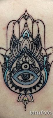 fotó tetoválás Fatima keze, 2018.04.24. №001 - tetoválás Fatima keze (hamsa) -