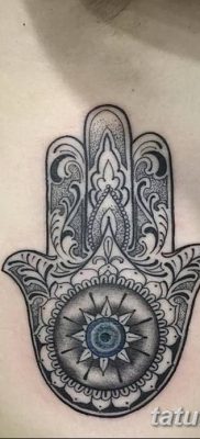 fotó tetoválás Fatima keze 2018.04.24. №014 - tetoválás Fatima keze (hamsa) -