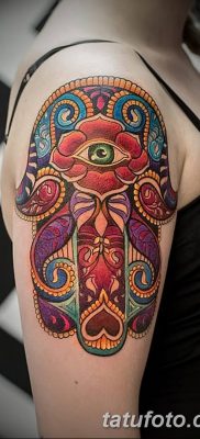 fotó tetoválás Fatima keze, 2018.04.24. №031 - tetoválás Fatima keze (hamsa) -