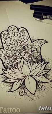 fotó tetoválás Fatima keze, 2018.04.24. №036 - tetoválás Fatima keze (hamsa) -