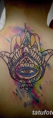 fotó tetoválás Fatima keze, 2018.04.24. №042 - tetoválás Fatima keze (hamsa) -