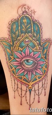 fotó tetoválás Fatima keze, 2018.04.24. №044 - tetoválás Fatima keze (hamsa) -