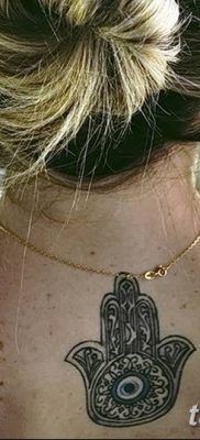 fotó tetoválás Fatima keze 2018.04.24. №059 - tetoválás Fatima keze (hamsa) -