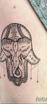 fotó tetoválás Fatima keze, 2018.04.24. №064 - tetoválás Fatima keze (hamsa) -