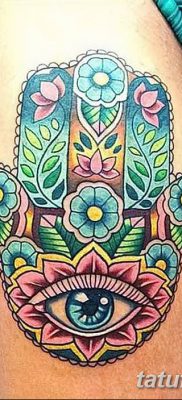 fotó tetoválás Fatima keze, 2018.04.24. №077 - tetoválás Fatima keze (hamsa) -