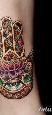 fotó tetoválás Fatima keze 2018.04.24. №086 - tetoválás Fatima keze (hamsa) -