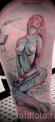 وشم حورية البحر - صورة للوشم النهائي من 1001201616