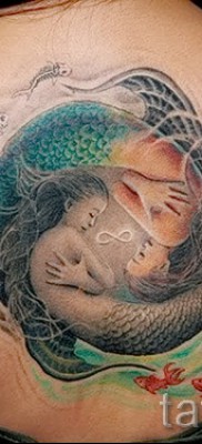 وشم حورية البحر - صورة للوشم النهائي من 10012016 14