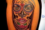 Tetoválás Santa Muerto példa a 10. képen
