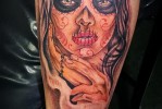 Tetoválás Santa Muerto példa a 9. képen