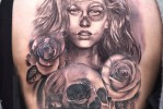 Tetoválás Santa Muerto példa a 3. képen