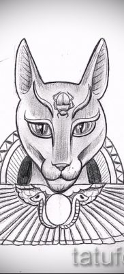 A szfinx tetoválás hűvös változata - szfinx tetováláshoz használható a karon