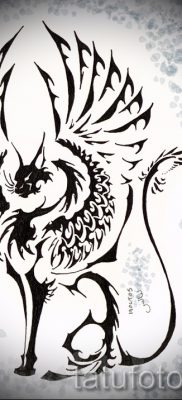 A szfinx tetoválás egyedi változata - a szfinx macska tetoválásához használható