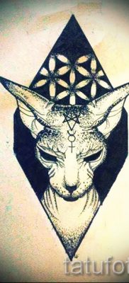 A szfinx tetoválás hűvös változata - szfinx tetováláshoz használható a karon