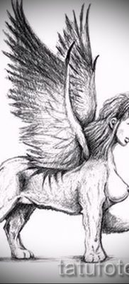 A szfinx tetoválás hűvös változata - szfinx tetováláshoz használható a lábán