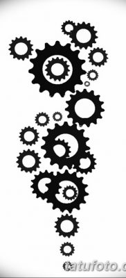 fotó a fogaskerék tetoválásról, kelt 2017.08.08., №098 - fogaskerék tetoválás -