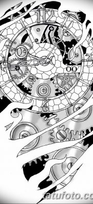 fotó a fogaskerék tetoválásról, dátum: 2017.08.01.