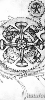 fotó egy fogaskerék tetoválásról, kelt 2017.08.01 №112 - fogaskerék tetoválás -