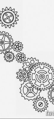 fotó egy fogaskerék tetoválásról, dátum: 2017.08.21. # 118 - Fogaskerék tetoválás -