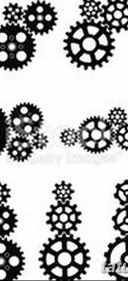 fotó a fogaskerék tetoválásról, kelt 2017.08.01. №130 - Fogaskerék tetoválás -