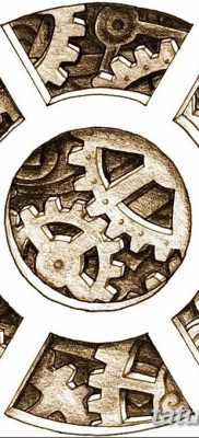 fotó a fogaskerék tetoválásról, kelt 2017.08.01. №145 - Fogaskerék tetoválás -