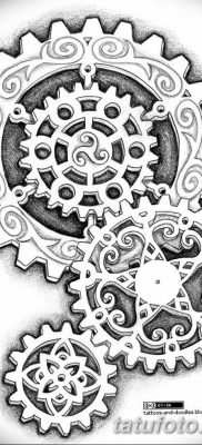 fotó egy fogaskerék tetoválásról, kelt 2017.08.01. №150 - Fogaskerék tetoválás -