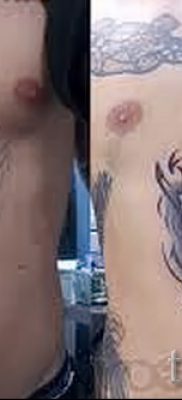 Egy fénykép egy érdekes pajzsról és kardtetoválásról a karddal tetovált pajzs értelmezésével kapcsolatos megjegyzésekhez