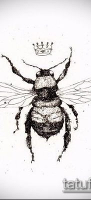 Bumblebee TATTOO No. 724 - a minta exkluzív változata, amely sikeresen használható a poszméh tetoválásaként történő megváltoztatására és alkalmazására