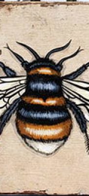 Bumblebee TATTOO # 459 - a minta hűvös változata, amely jól használható módosítására és poszméh tetoválására az ujján