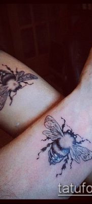 Bumblebee TATTOO # 296 - a minta egyedi változata, amely jól használható a poszméhek tetoválására az ujjon