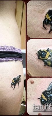 Bumblebee TATTOO # 193 - a minta érdekes változata, amely könnyen használható a poszméh tetoválásához