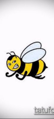 Bumblebee TATTOO # 574 - a minta hűvös változata, amely jól használható a poszméh tetoválásához és feldolgozásához