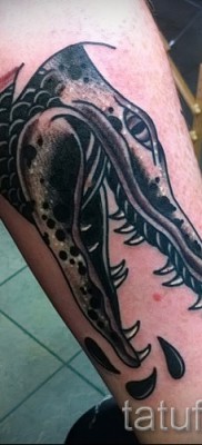 Снимка на татуировка на щука - опция под завоя на ръката