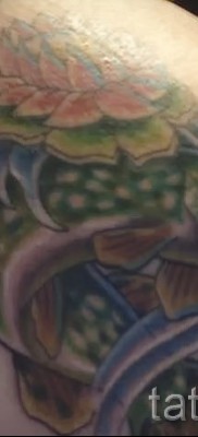 Снимка на татуировка на щука - риболовна версия на татуировка