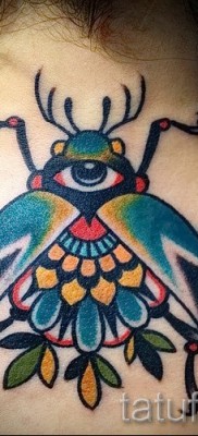 Примерна снимка на татуировка на скарабей 11