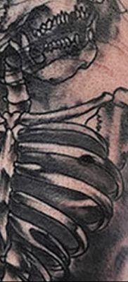 fotó egy csontváz tetoválásról, kelt 2017. augusztus 28 -án №100 - tetováló csontváz -