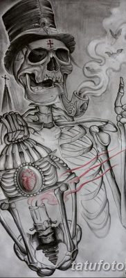 fotó egy csontváz tetoválásról, kelt 2017. 08. 28 -án №091 - tetováló csontváz -