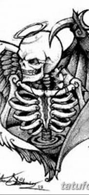fotó egy csontváz tetoválásról, kelt 2017. 08. 28 -án №021 - tetováló csontváz -