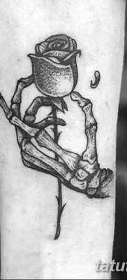 fotó egy csontváz tetoválásról, kelt 2017. augusztus 28 -án №034 - tetováló csontváz -