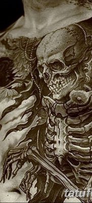 fotó egy csontváz tetoválásról, kelt 2017. augusztus 28 -án №059 - tetováló csontváz -