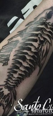 fotó egy csontváz tetoválásról, kelt 2017. augusztus 28 -án №061 - tetováló csontváz -