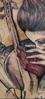 fotó tetoválás Hegedű kelt 2017.12.26. №031 - tetoválás hegedű -