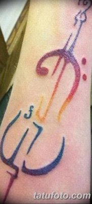 fotó tetoválás Hegedű kelt 2017.12.26. №033 - tetoválás hegedű -