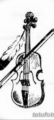 fotó tetoválás Hegedű kelt 2017.12.26. №089 - tetoválás hegedű -