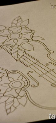 fotó tetoválás Hegedű kelt 2017.12.26. №095 - tetováló hegedű -