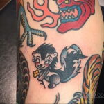 صورة وشم مع ظربان 03/28/2021 №523 - وشم الظربان -