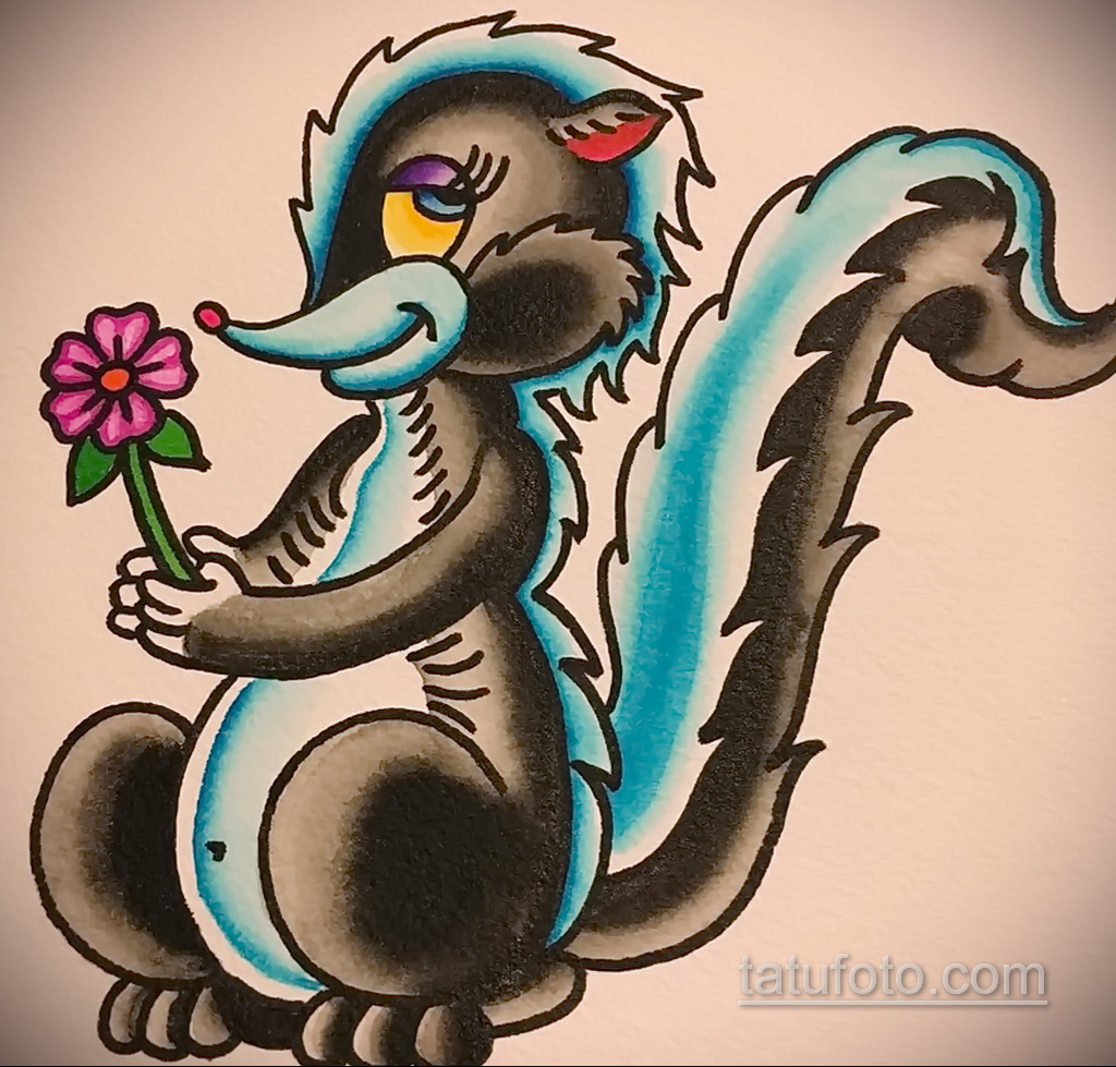 صورة وشم مع ظربان 03/28/2021 №486 - وشم الظربان -