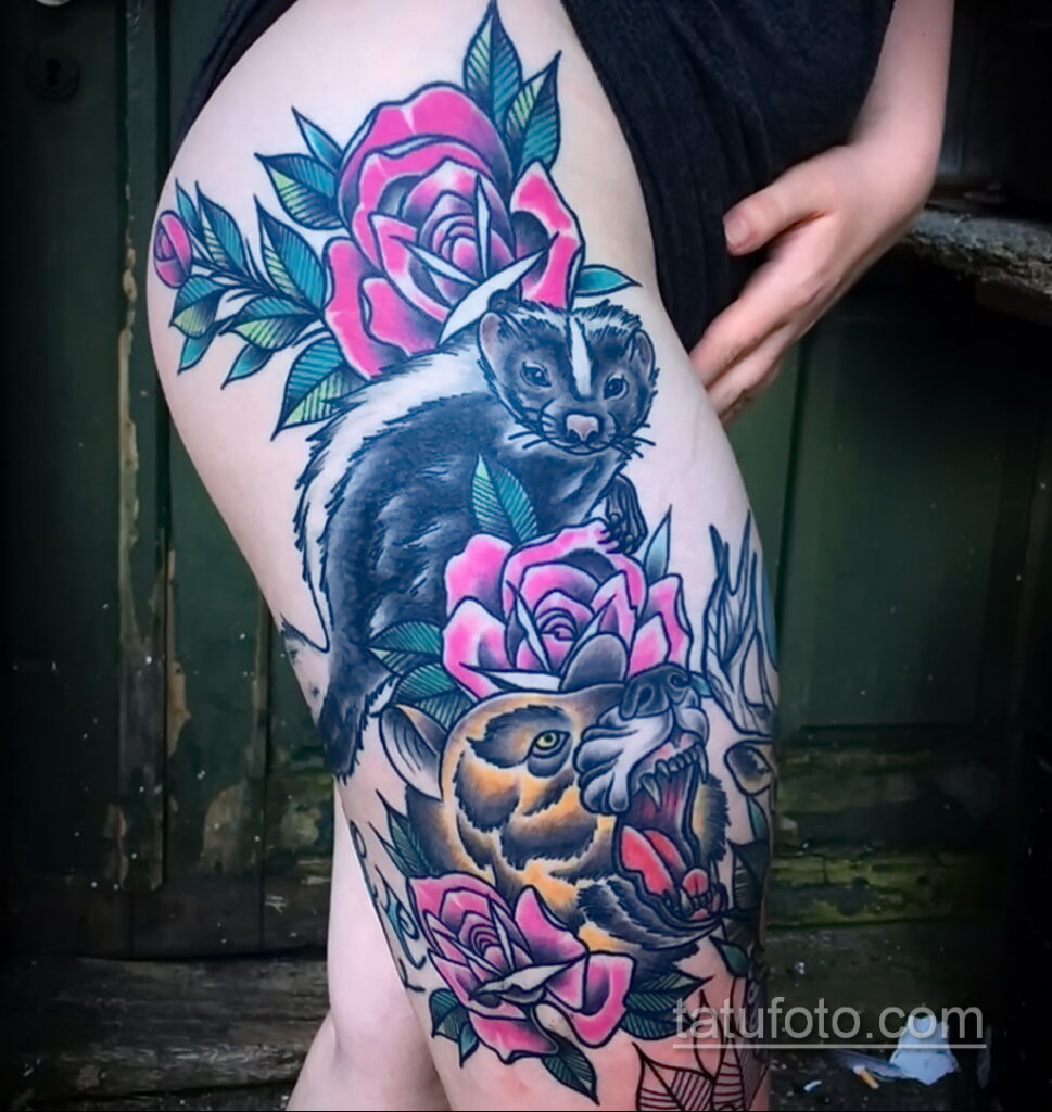 صورة وشم مع ظربان 03/28/2021 №474 - وشم الظربان -